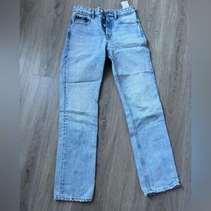 Zara Light Blue Straight-Leg Jeans